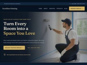 Northline Painting homepage design preview